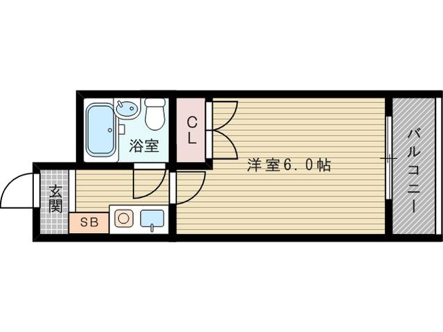 シティハイツ下新庄(1K/1階)の間取り写真