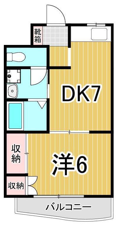 第2エールクレール(1DK/3階)の間取り写真