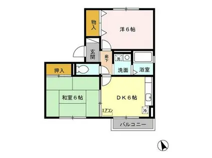 アネックス中野II(2DK/1階)の間取り写真
