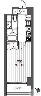 レグノ・フォルテ二番町(1K/7階)の間取り写真