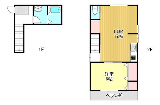 豊成エスコートパルM(1LDK/1階)の間取り写真