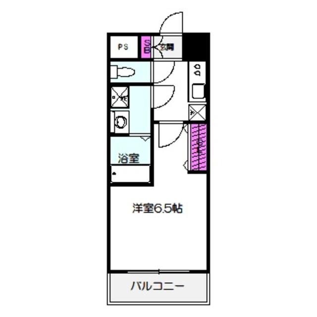 エスリードレジデンス都島シティフロント(1K/13階)の間取り写真