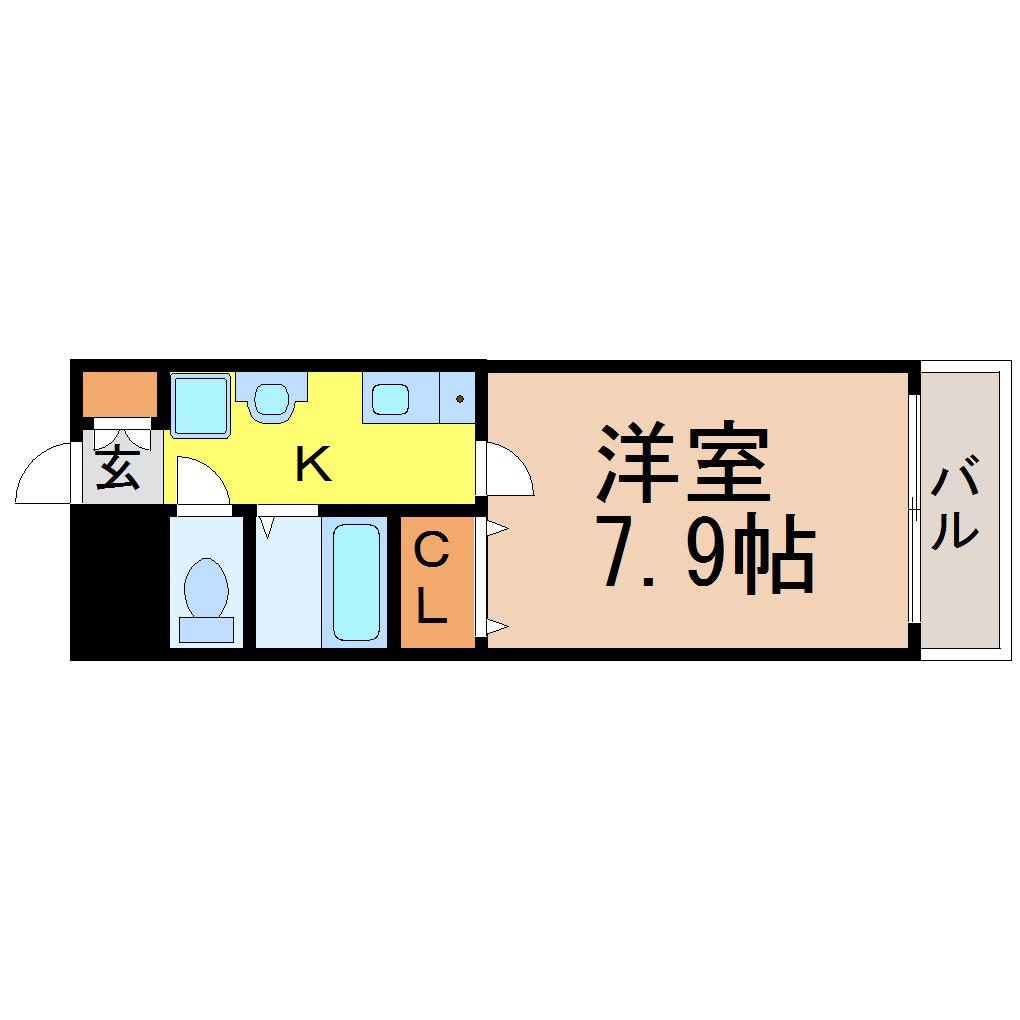 プリミエール御器所(1K/4階)の間取り写真