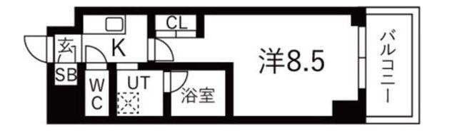 K RESIDENCE蒲田(1K/4階)の間取り写真