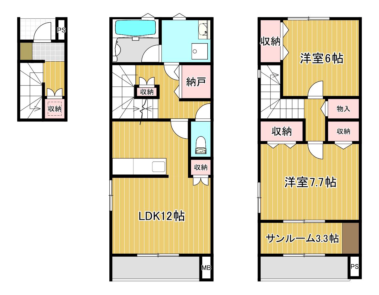 APTサン・シルフI(2LDK/2階)の間取り写真