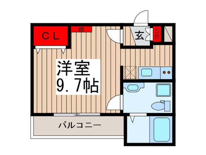 CHAMBRE HIDEMI II(ワンルーム/2階)の間取り写真