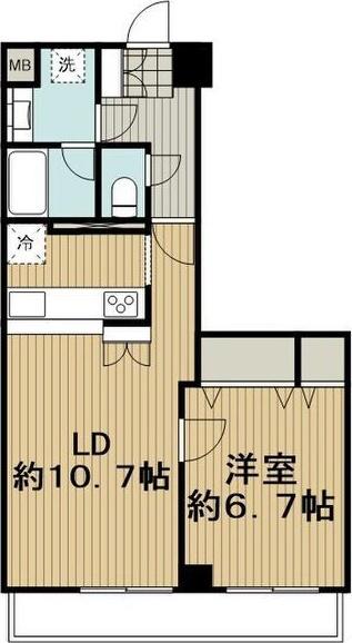 グランステート丸の内(1LDK/4階)の間取り写真