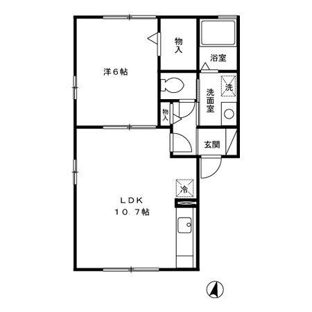 セジュールメゾン(1LDK/1階)の間取り写真