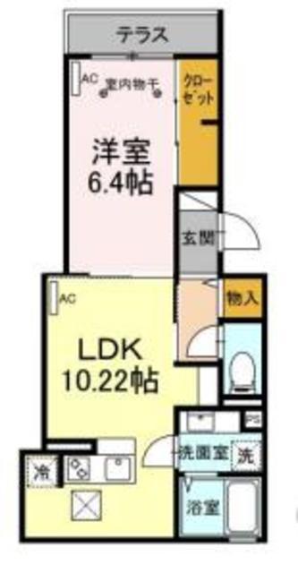 ムーンヒルズ・T(1LDK/3階)の間取り写真