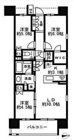 プレミスト千代田神田佐久間町(3SLDK/14階)の間取り写真