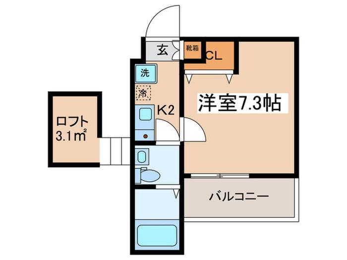 NEXIA海老名(1K/3階)の間取り写真