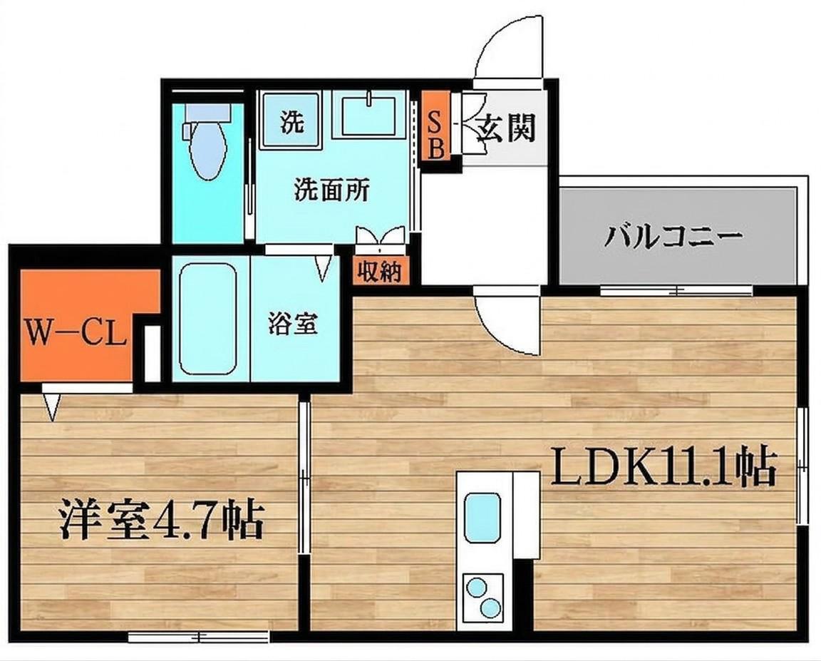 ARTEMISヘーベルメゾン(1LDK/2階)の間取り写真
