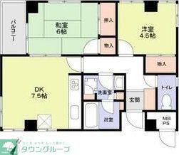 テンダーハウスII番館(2DK/2階)の間取り写真