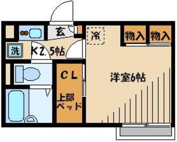 レオパレスタウンコートII(1K/1階)の間取り写真
