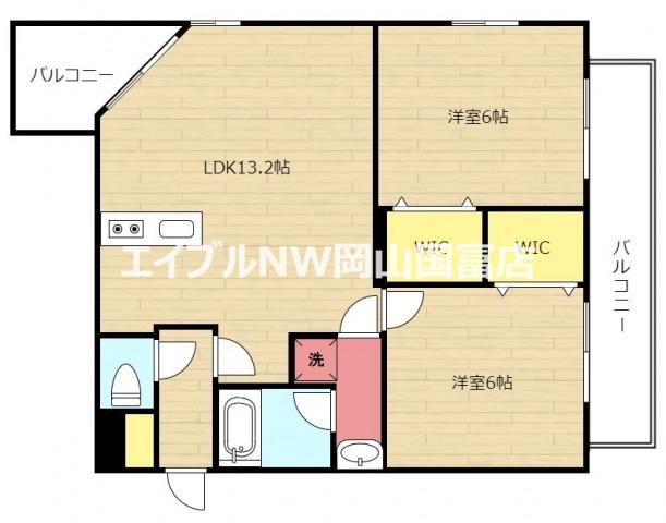 ピアグロリア森下町(2LDK/2階)の間取り写真