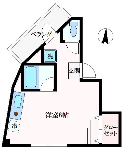 第2前田ビル(ワンルーム/4階)の間取り写真