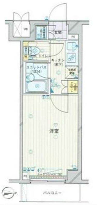 ルーブル蒲田六番館(1K/5階)の間取り写真