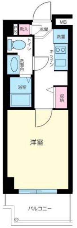 プレール中延(1K/2階)の間取り写真