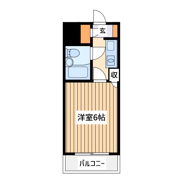 メゾン綱島高田町(1K/3階)の間取り写真