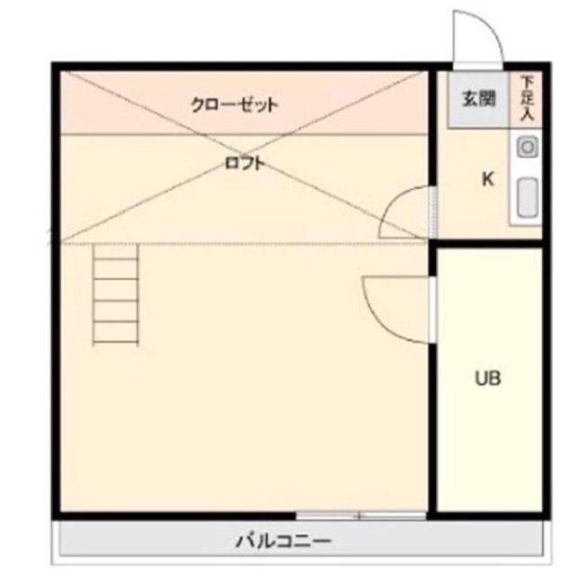 プライズ川口芝(ワンルーム/2階)の間取り写真