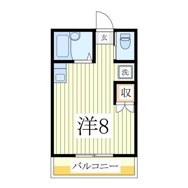 フジマンション(ワンルーム/3階)の間取り写真