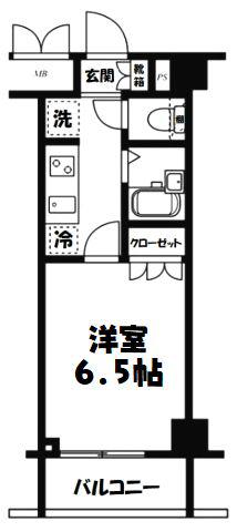 ドルチェときわ台(1K/2階)の間取り写真