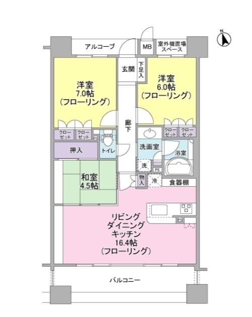 ネエバーランド立花駅前(3LDK/10階)の間取り写真