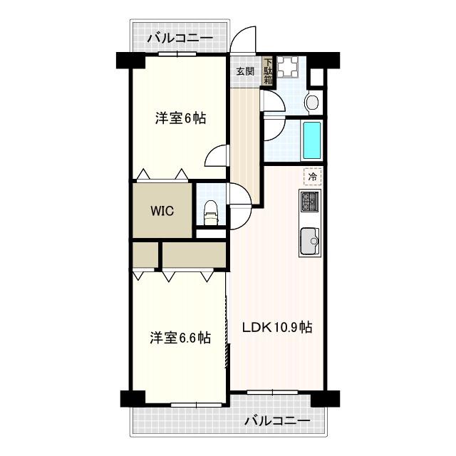 SOCIETY SEKIMACHI(2LDK/2階)の間取り写真