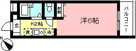 ピア93(1K/2階)の間取り写真