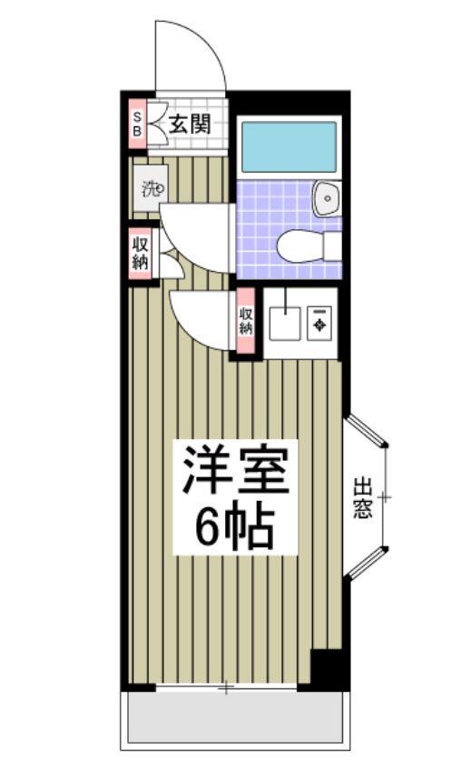 メゾンドサガミ(ワンルーム/4階)の間取り写真