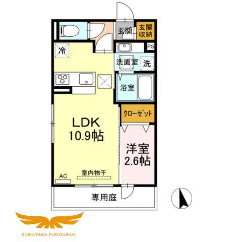 ルンゴラフェロヴィーア.307(1LDK/1階)の間取り写真