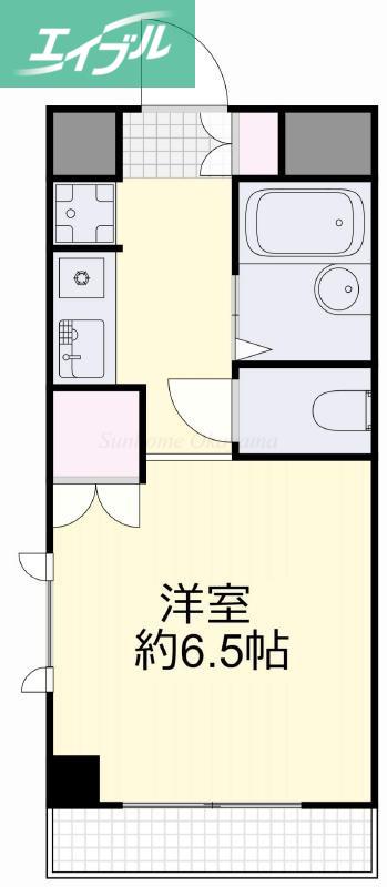 リアライズ西之町(1K/4階)の間取り写真