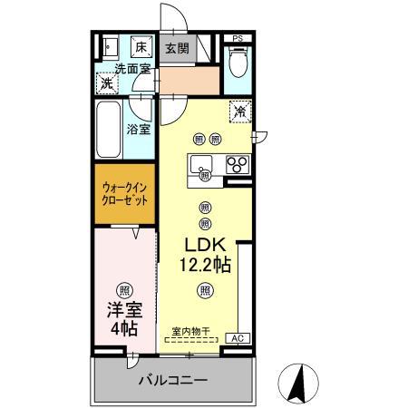 D-RESIDENCEM&K(1LDK/1階)の間取り写真