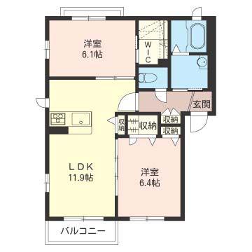 エクラージュ原宿壱番館(2LDK/3階)の間取り写真