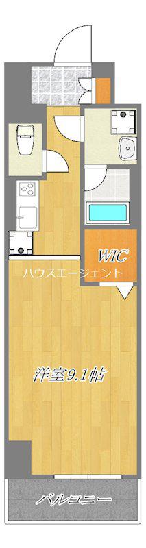 ARISE KITAKASAI(1K/8階)の間取り写真