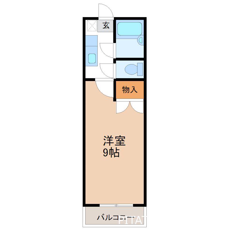 パレス緑(1K/1階)の間取り写真