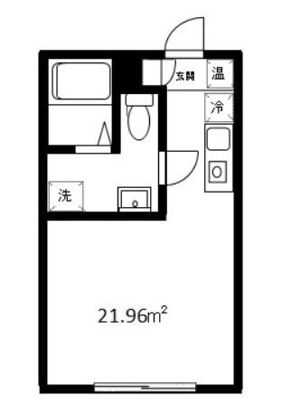 COCOFLAT OUJI(ワンルーム/2階)の間取り写真