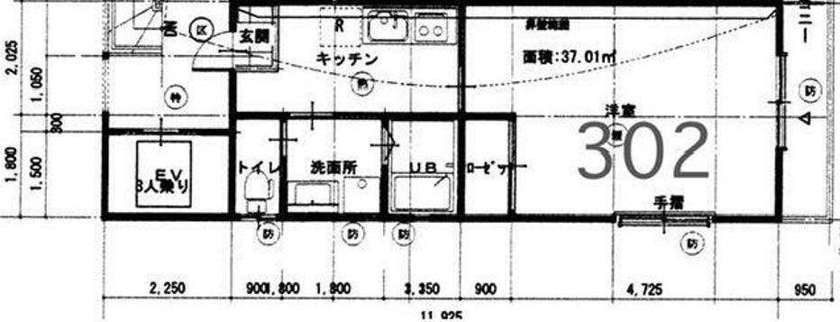 ベルサード-豪徳寺1丁目-(1K/3階)の間取り写真