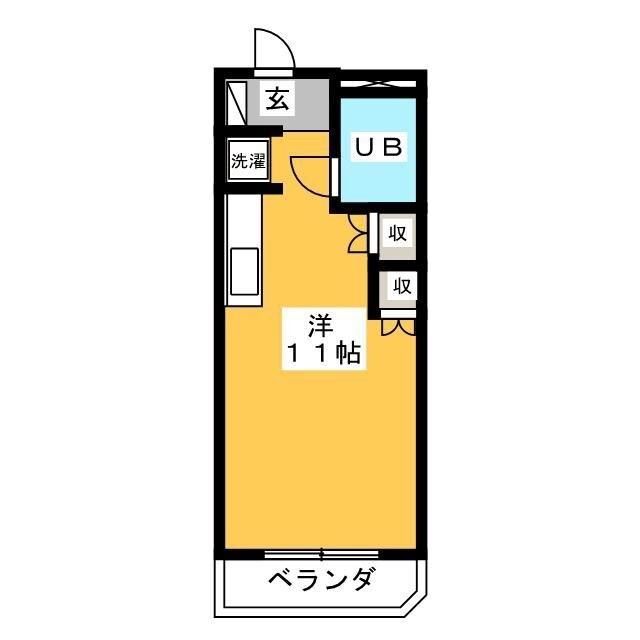 レインボー東祢宜島(ワンルーム/2階)の間取り写真