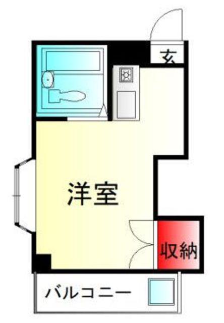 リバーサイド石神井(ワンルーム/3階)の間取り写真