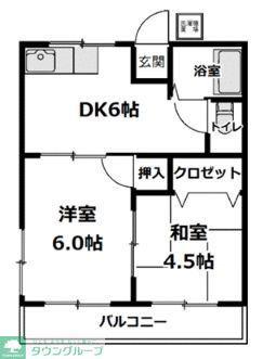第三秀美コーポ(2DK/2階)の間取り写真