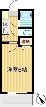 コーポイズミ(1K/3階)の間取り写真