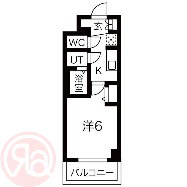 ファステート大正駅前トロフィ(1K/3階)の間取り写真