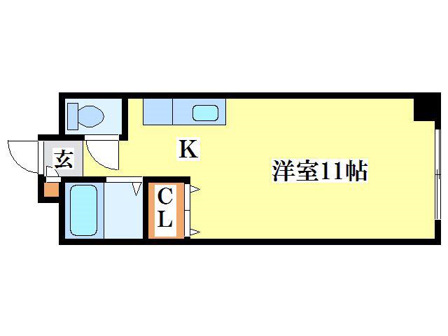 ベルテ北広島(1K/3階)の間取り写真