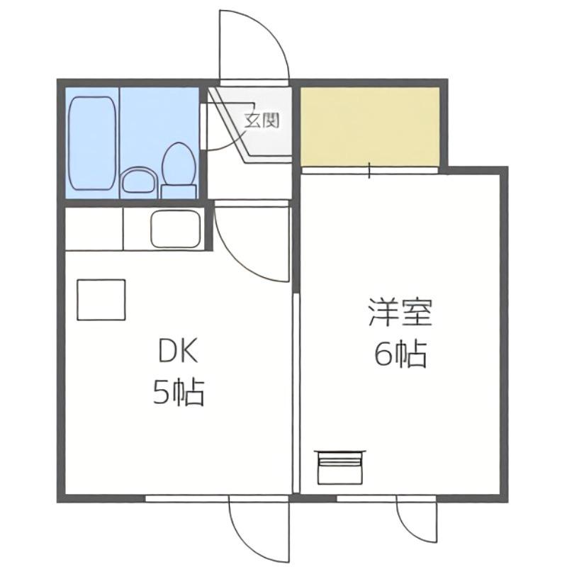 HS925(1DK/3階)の間取り写真