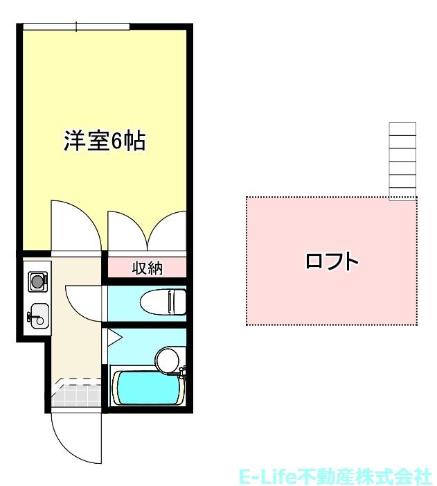 スペックス新南部(1K/2階)の間取り写真