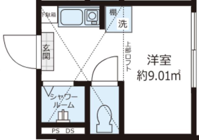 LE CONFO 荻窪(ワンルーム/1階)の間取り写真