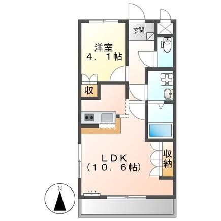 オリエンタルハイツ(1LDK/1階)の間取り写真