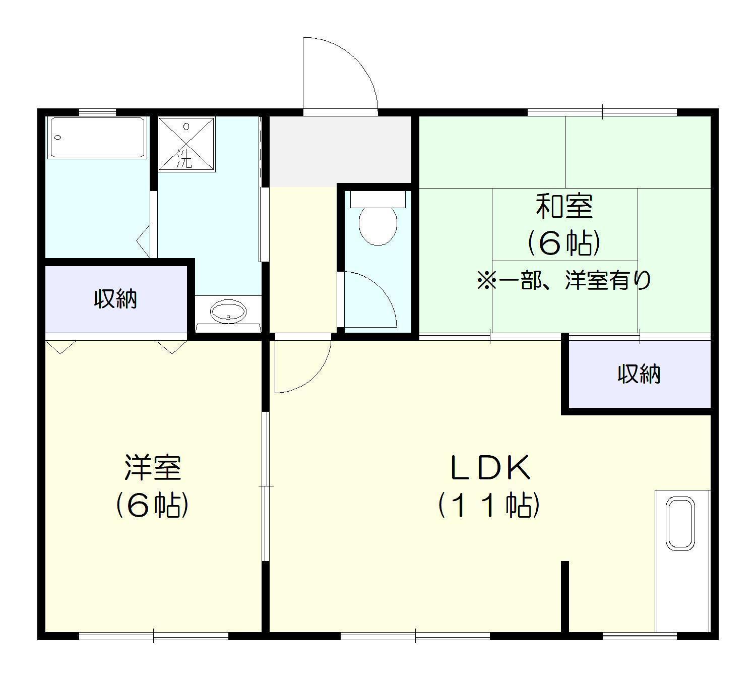 エクセレント(2LDK/3階)の間取り写真