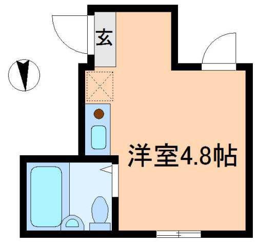 エスポワール町屋弐番館(ワンルーム/1階)の間取り写真